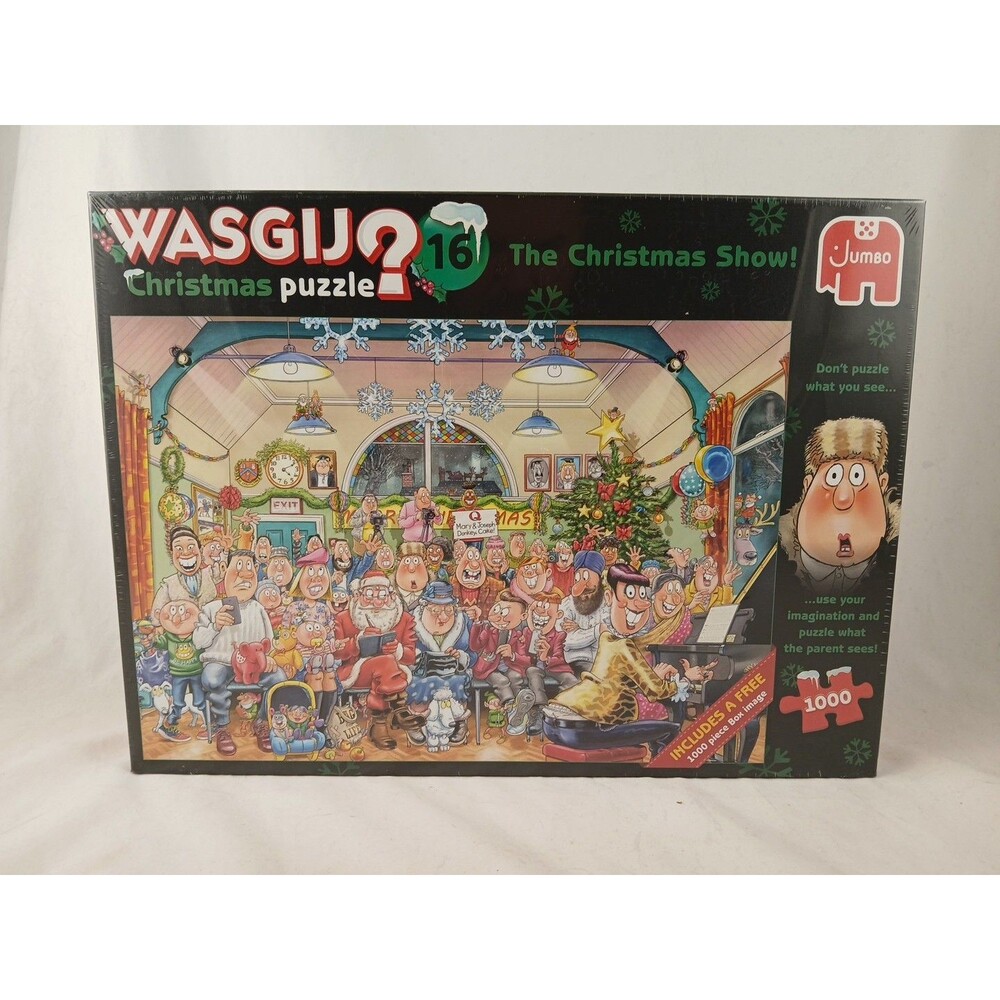 Wasgij x2 1000 Piece Christmas Puzzles #16-The Christmas Show & Bonus-NEW/SEALED